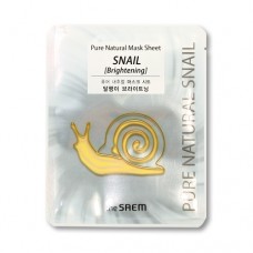 Маска тканевая улиточная The Saem Pure Natural Mask Sheet Snail Brightening