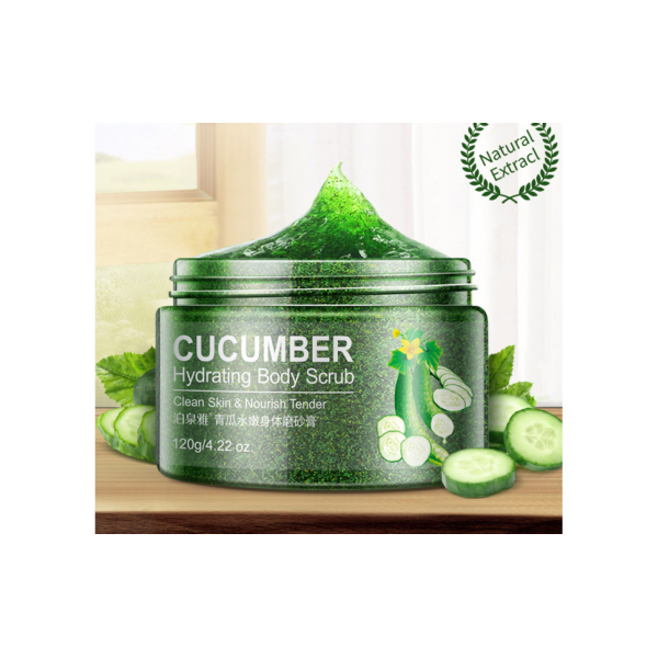 Глубокоувлажняющий скраб гель для тела BioAqua Cucumber Hydrating Body Scrub  с экстрактом огурца 120 г