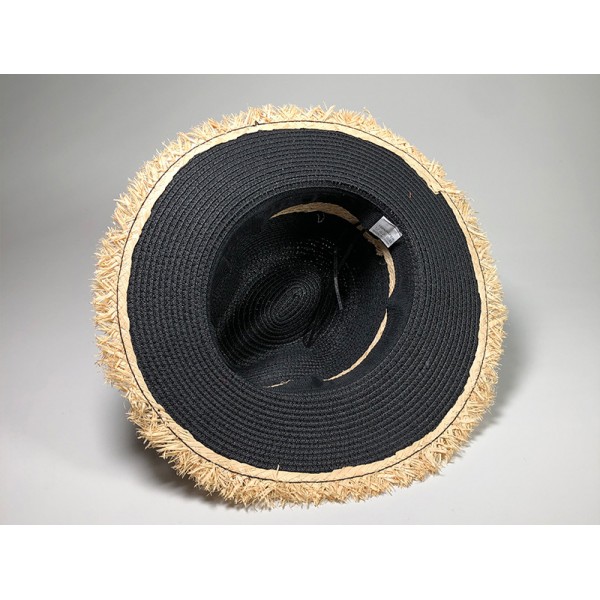 Большая соломенная  шляпа Retro Jazz M A27404 - Black