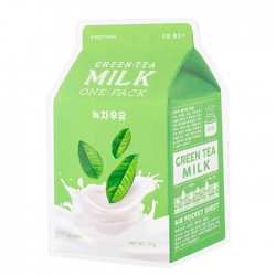 Тканевая маска с натуральным экстрактом зеленого чая A'pieu Green Tea Milk One-Pack