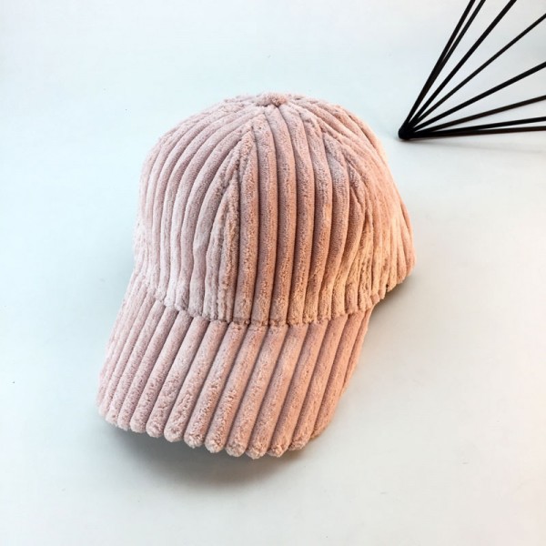 Женская вельветовая кепка - бейсболка осенняя  VELVET -  Pink