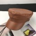 Женская кепи - кепка Brown 994833 Коричневая Эко кожа
