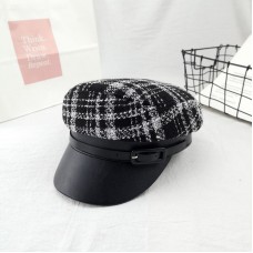 Женская кепи - кепка Squares Black-White chrm-4830-US Черно-белая