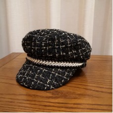 Женская кепи - кепка Retro Black Broad chrm-W-4880 Черная