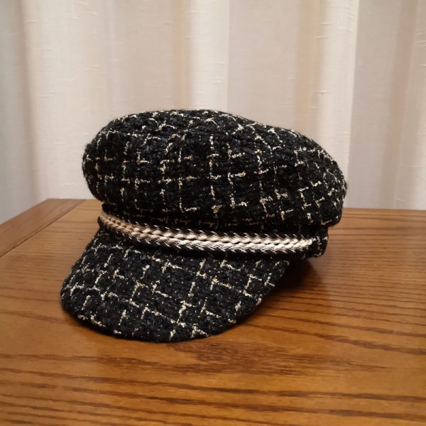 Женская кепи - кепка Retro Black Broad chrm-W-4880 Черная