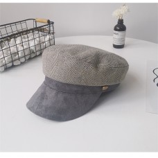 Женская кепи - кепка Retro Velour chrm-9930222 Светло-серая