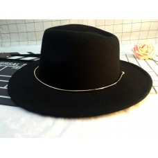 Женская шляпа - однотонная Retro Jazz chrm-Y-411571 Черная