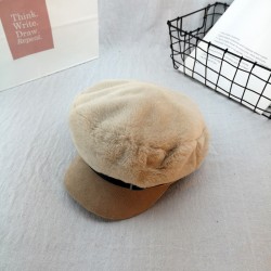 Женская кепи - кепка Plush chrm-4466 Бежевая