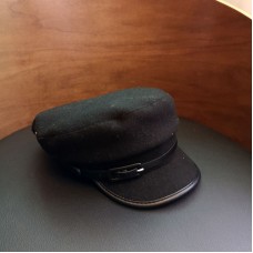 Женская кепи - кепка Retro woolen chrm-4914 Черная