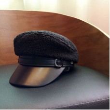 Женская кепи - кепка Retro Plush chrm-4913 Черная