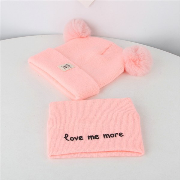 Детская шапка   - однотонная Love me more M-70080 Розовая