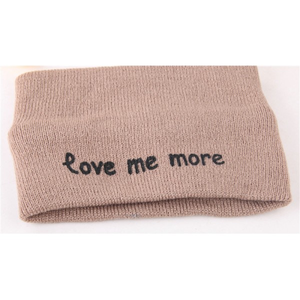 Детский комплект шапка + шарфик  - однотонный Love me more M-70080 Коричневый