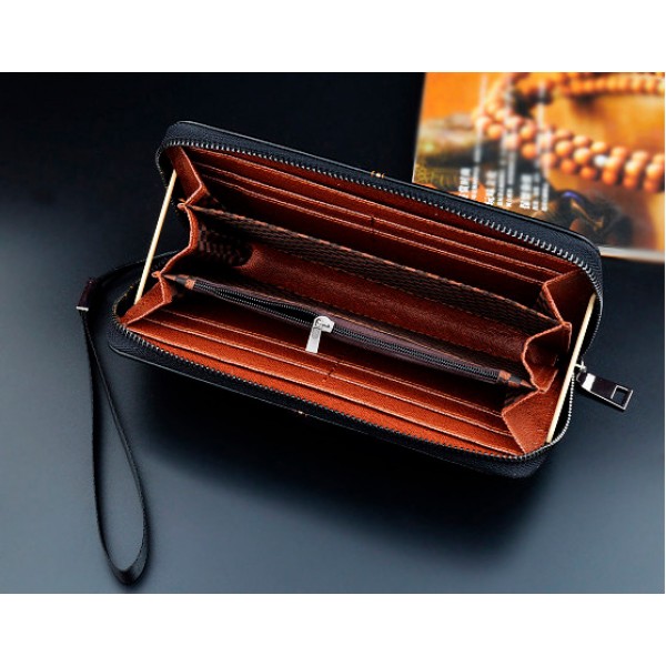 Мужской кошелек - клатч DAIQISI  X-5014 Темно-коричневый