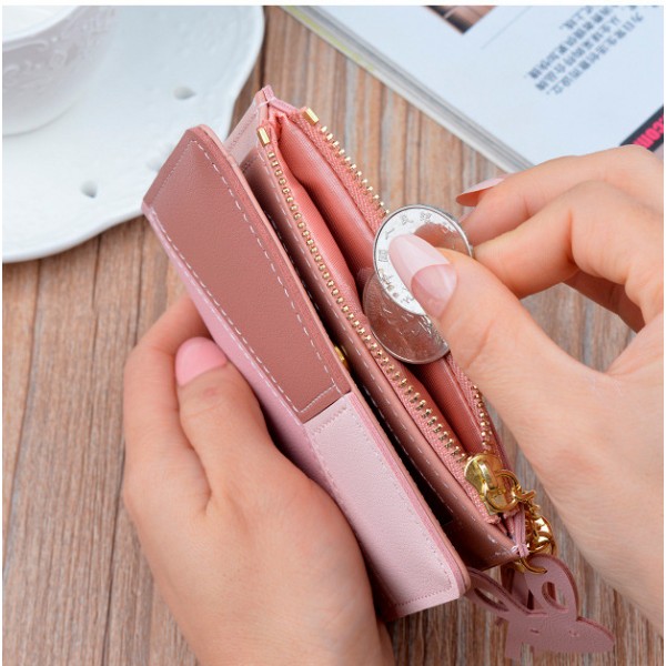 Компактный Женский кошелек Simply C-1030 Розовый