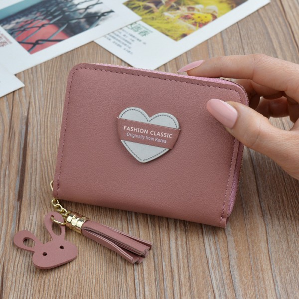Компактный Женский кошелек Heart Y-2051 Розовый