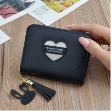 Компактный Женский кошелек Heart Y-2051 Черный