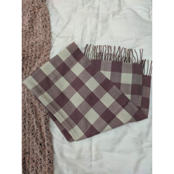 Теплый женский кашемировый шарф в клетку Checkered B1745