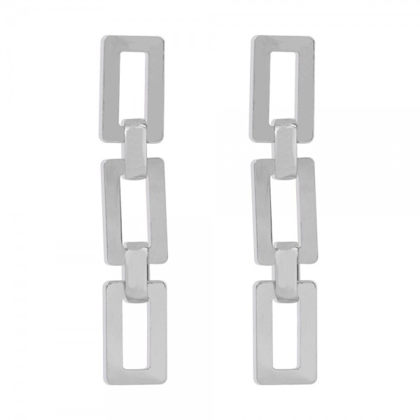 Сережки - гвоздики Chain E9234 Silver