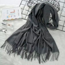 Теплый женский кашемировый шарф Simple Y-48784 Dark Grey