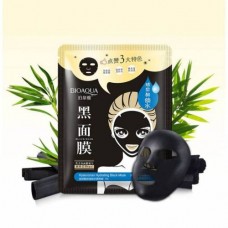 Тканевая маска для лица с бамбуковым углем Bioaqua Hyaluronan Hydrating Black Mask
