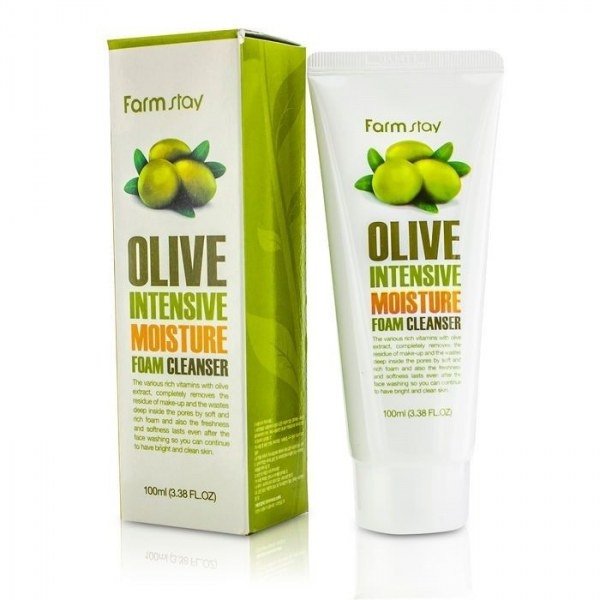 Интенсивно увлажняющая пенка с экстрактом оливы FarmStay Olive Intensive Moisture Foam Cleanser, 100мл