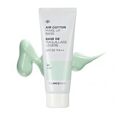 База под макияж The Face Shop Air Cotton Make Up Base SPF30 PA++ №01 Mint 35г