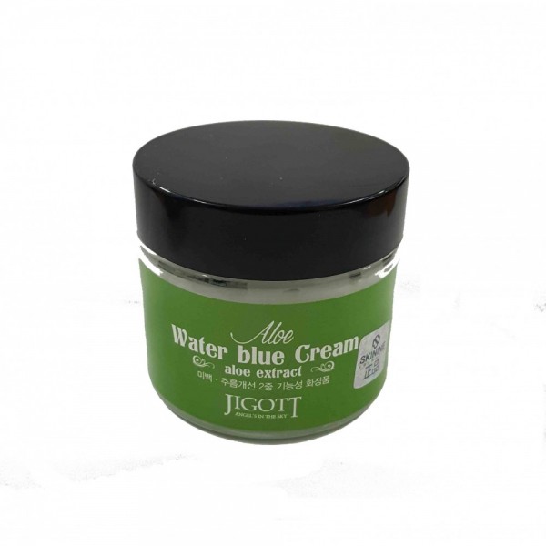 Успокаивающий крем Jigott с экстрактом алое  – Aloe Water Blue Cream 70 мл
