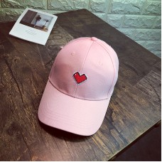 Женская кепка - бейсболка - PIXEL HEART- сердечко + бант Цвет:PINK