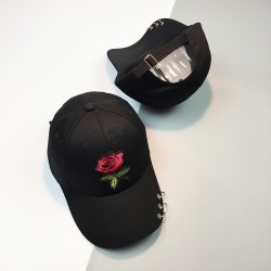 Стильная женская кепка - бейсболка ROSE  - Black