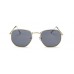 Женские солнцезащитные очки Photometric Grey Lens - №3548 Gold Polygon Retro Style